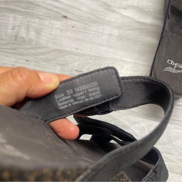 Dansko Dark Graphite Nubuck Wedge Platform Slip On Sandal Women’s Size 39 - Picture 11 of 15
